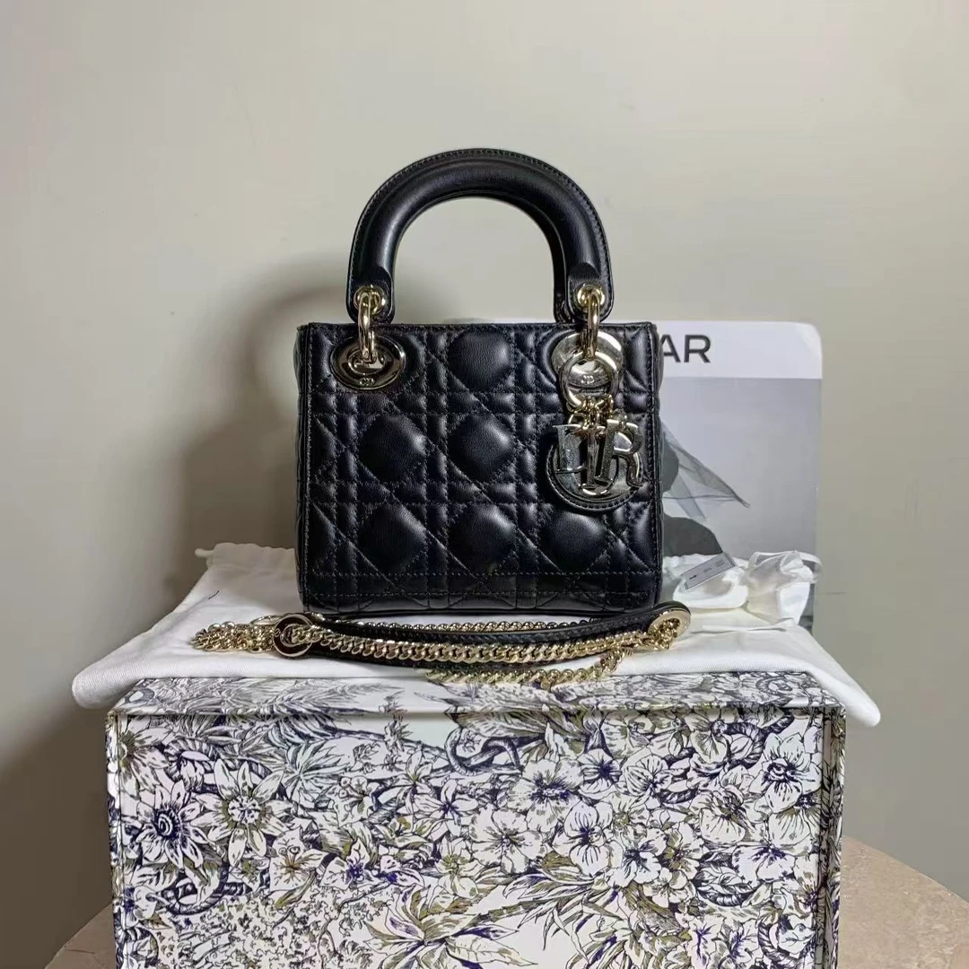 95新 DIOR/迪奥 壹臻中古/95新 Dior 黑金三格戴妃26525288
