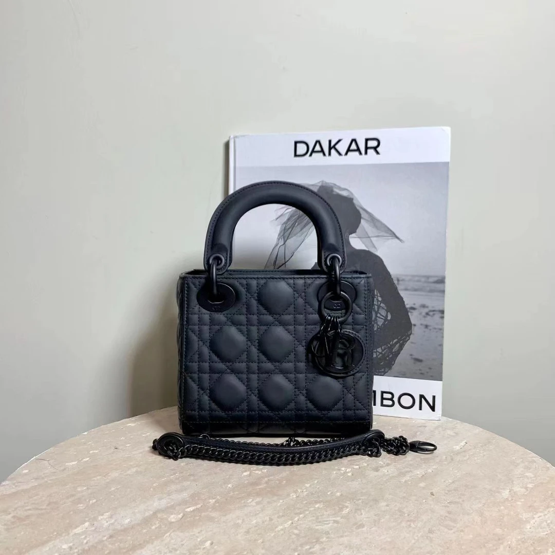 95新 DIOR/迪奥 壹臻/磨砂黑三格戴妃 22年 34398879