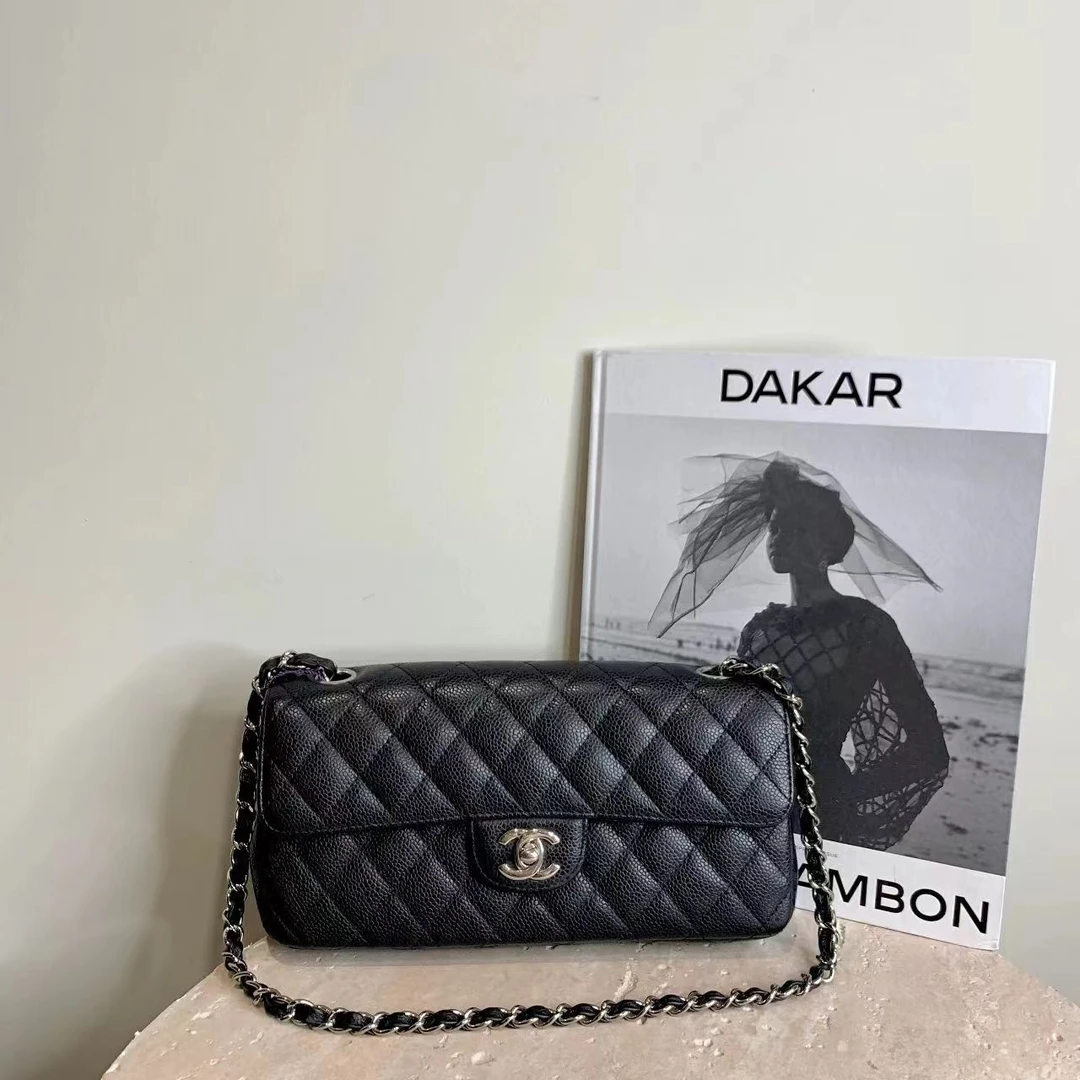 95新 Chanel/香奈儿  壹臻中古/Chanel 黑银法棍包 13开 57999203