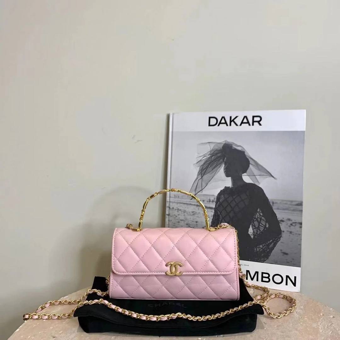 99新 Chanel/香奈儿 定金/22b樱花珐琅手柄Kelly大号 58228305