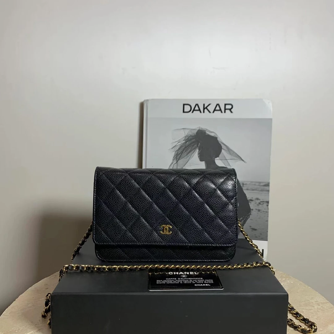 95新 Chanel/香奈儿 壹臻/95新 黑金荔枝牛woc23开97579825