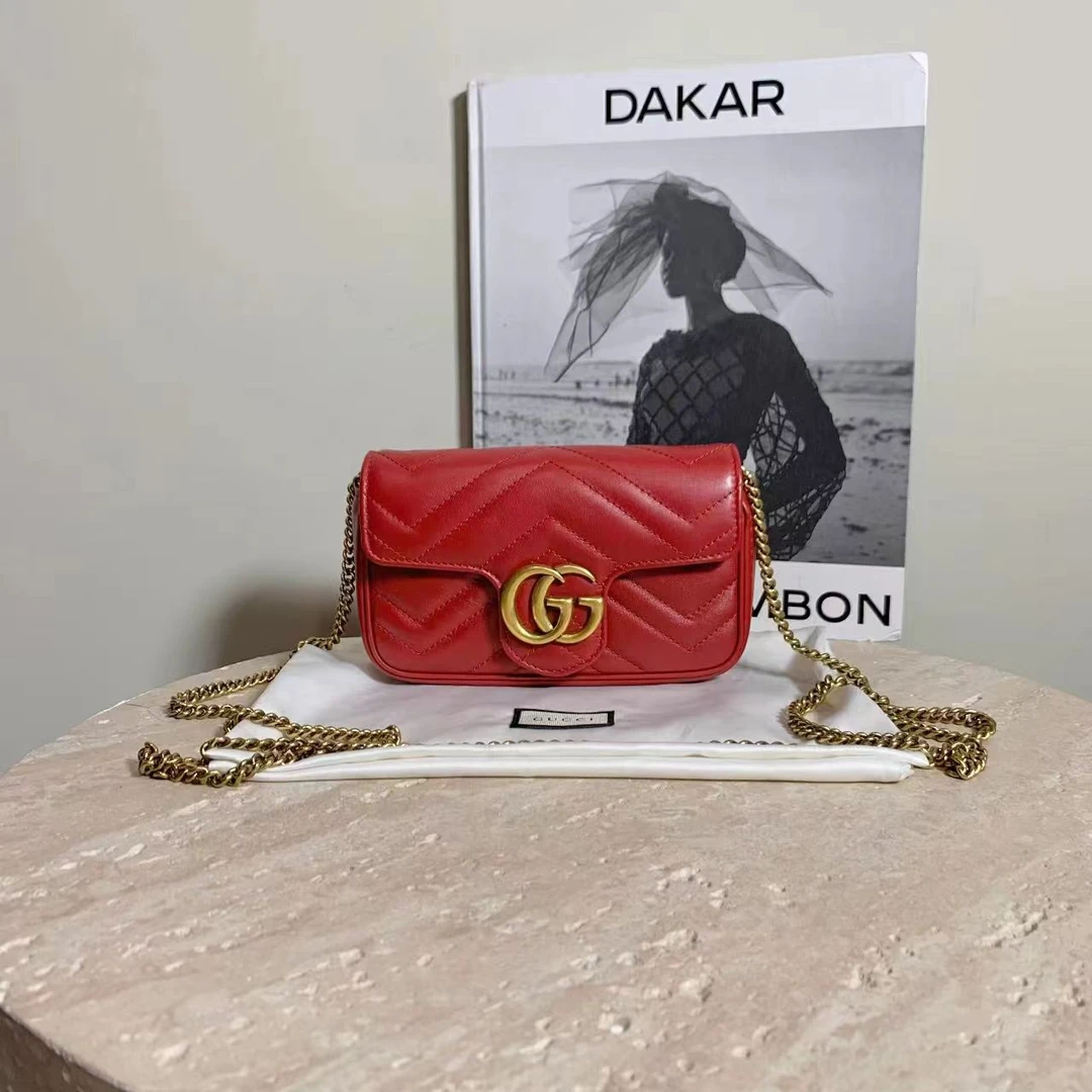 95新 GUCCI/古驰 壹臻中古/Gucci 红金马蒙mini 63413338