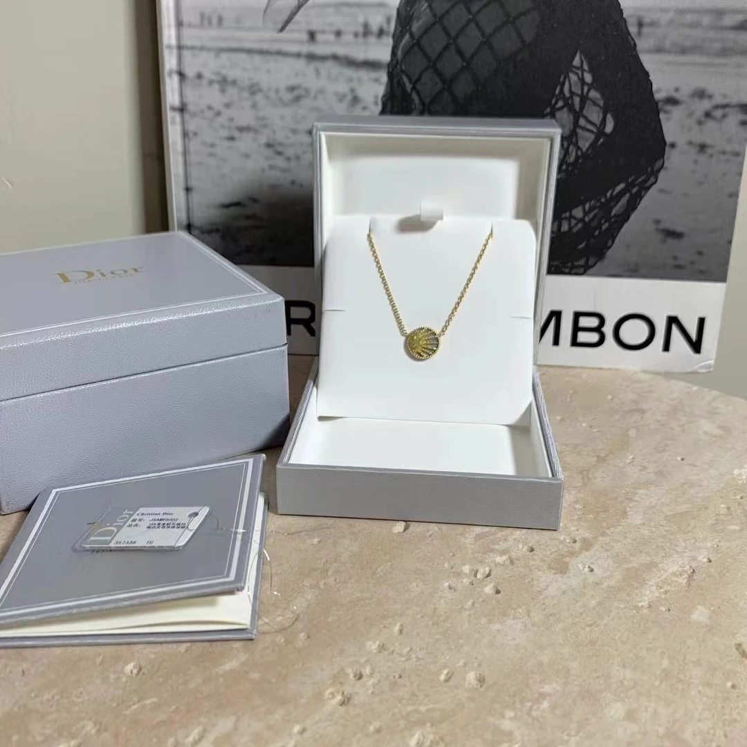 99新 DIOR/迪奥 壹臻中古/18k金日月星辰双面项链/87760698