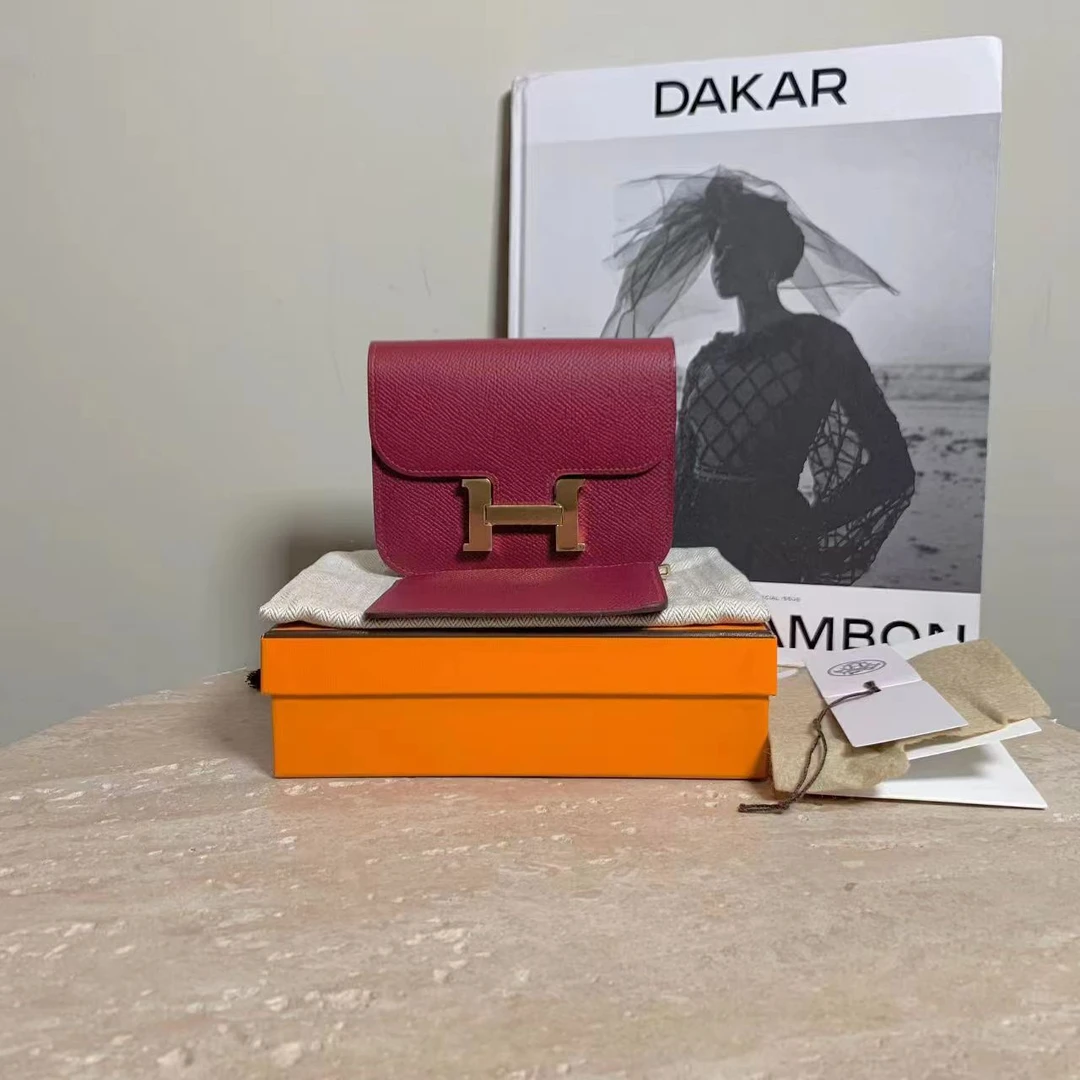 99新 Hermes/爱马仕 壹臻中古/B刻 宝石红康slim斜挎包/31690649