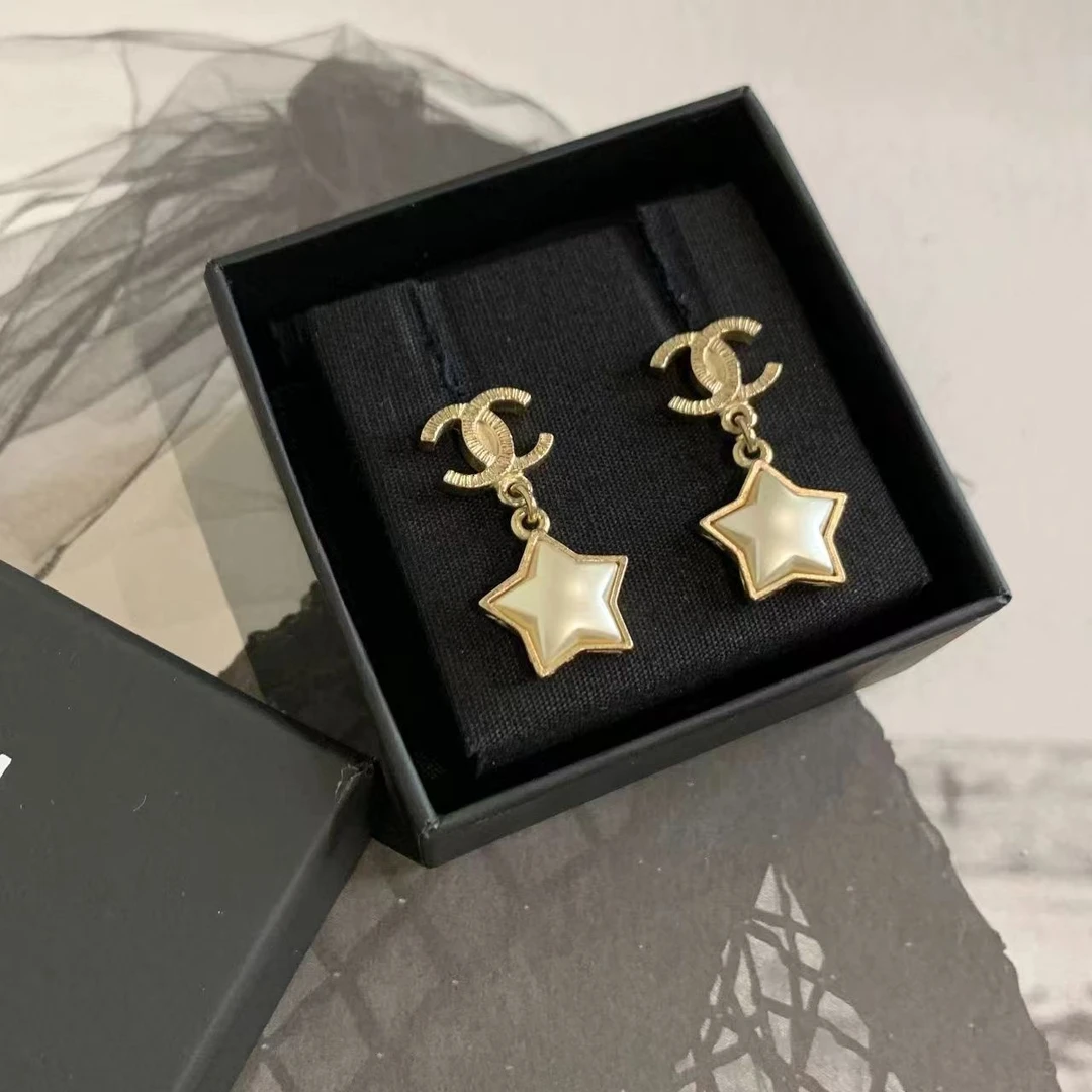 99新 Chanel/香奈儿 壹臻中古/ Chanel17B星星双c耳钉 34803092
