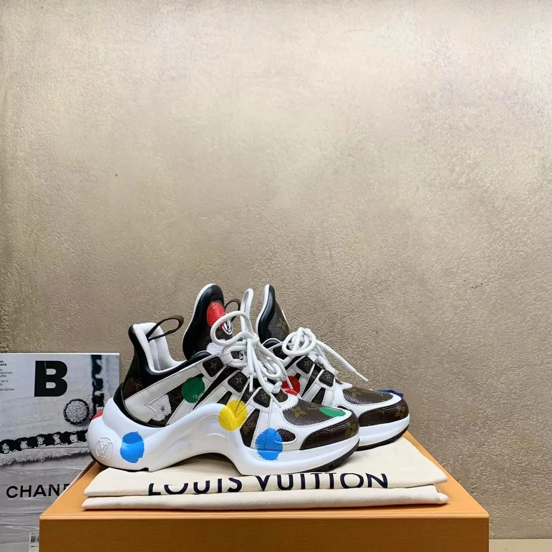 95新 Chanel/香奈儿 壹臻中古/lv草间弥生合作厚底鞋36码59704136