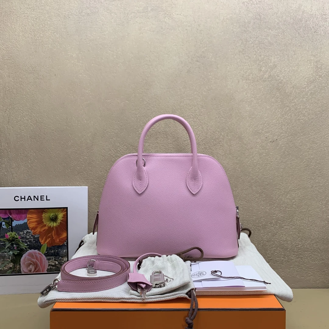 99新 Hermes/爱马仕 壹臻中古/X9锦葵紫保龄球25包u刻78491134