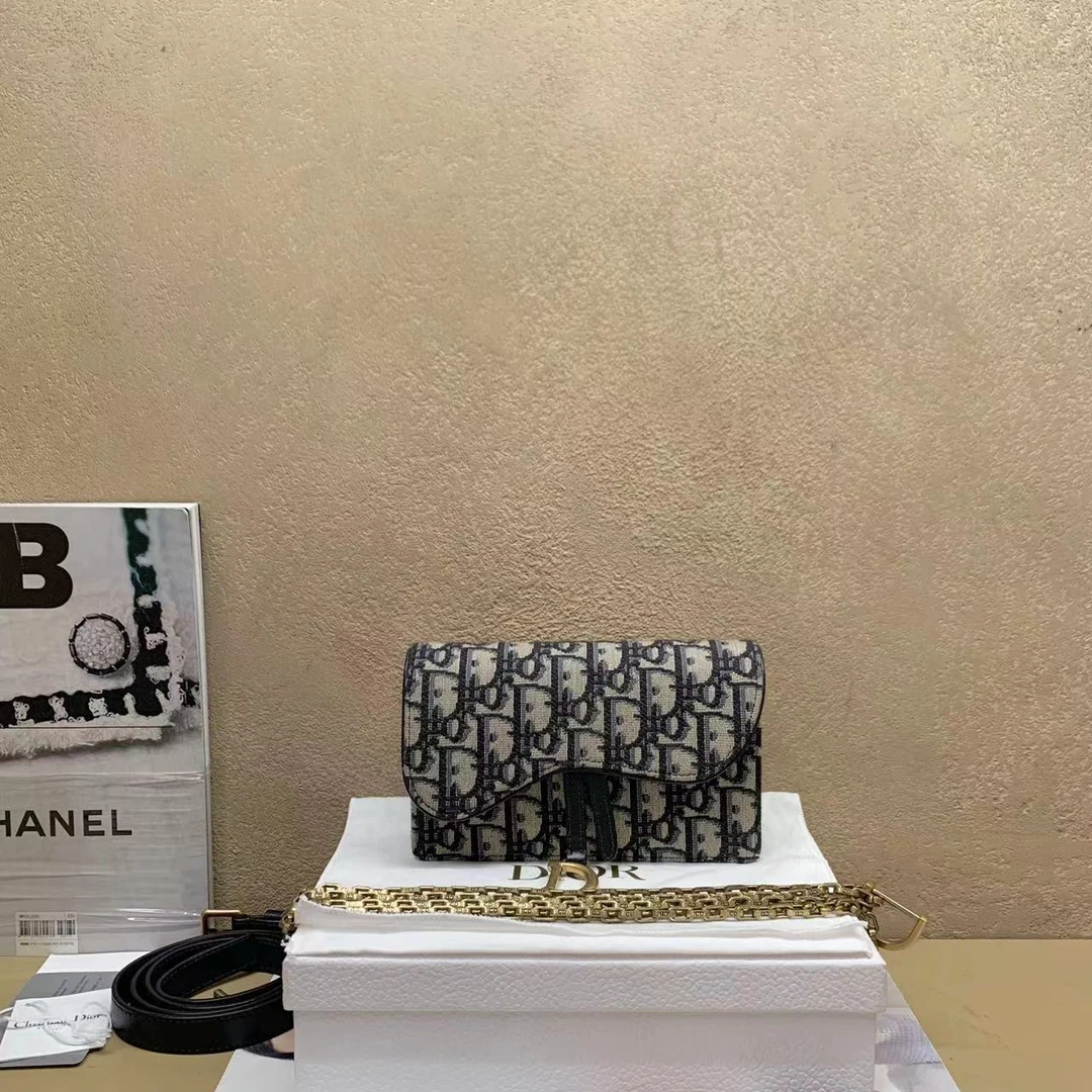 95新 Dior/迪奥  壹臻中古/Dior 老花刺绣腰包 845601581