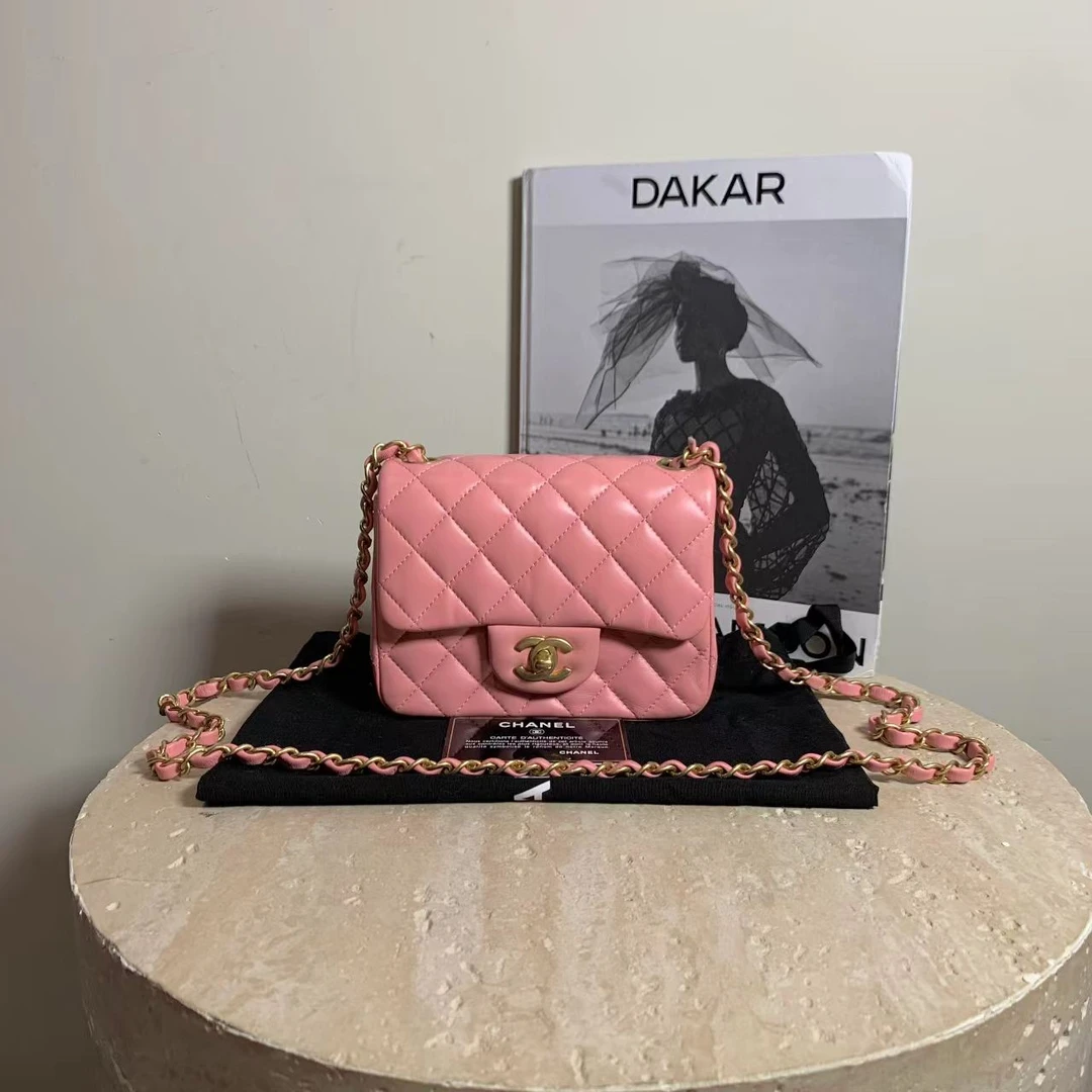 95新 Chanel/香奈儿 壹臻/95新 粉金羊方胖子27开 19420548