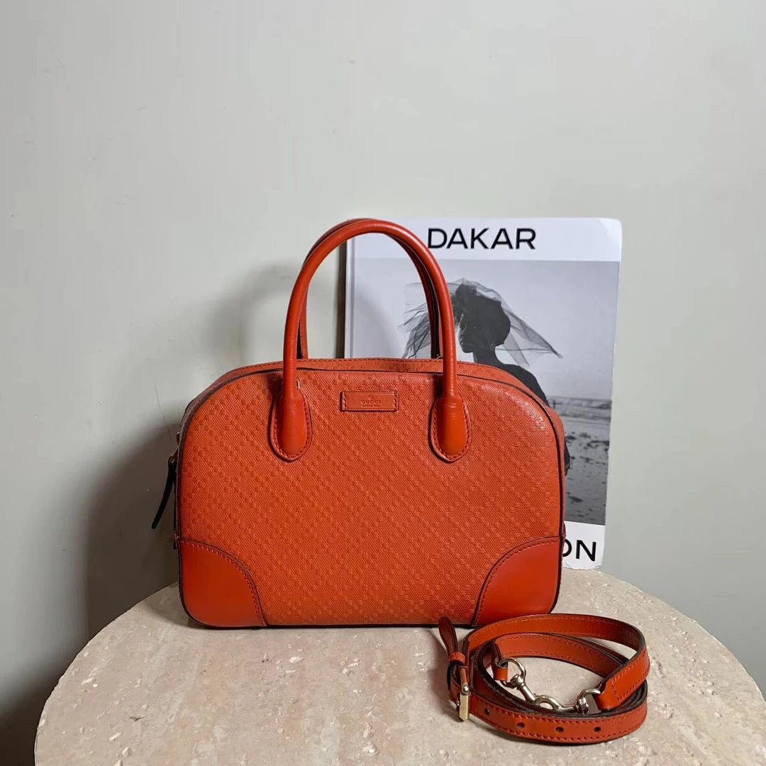 95新 GUCCI/古驰 壹臻/橘红色保龄球 91434775