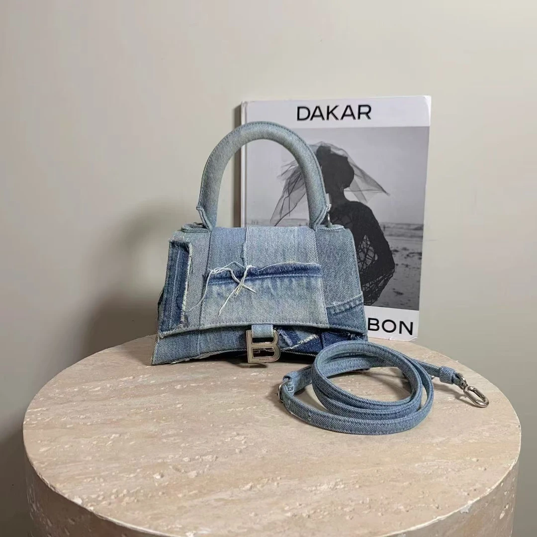 95新 Balenciaga/巴黎世家 壹臻/牛仔沙漏包 S 81116800
