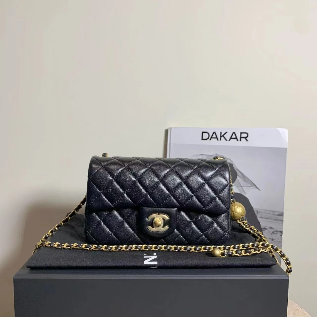 全新未使用 Chanel/香奈儿 壹臻定/24k黑金羊金球大mini22021804