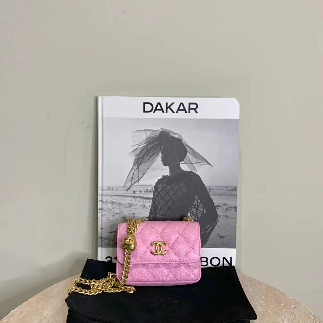 99新 Chanel/香奈儿  壹臻中古/23P粉紫色爱心金球包 59392013