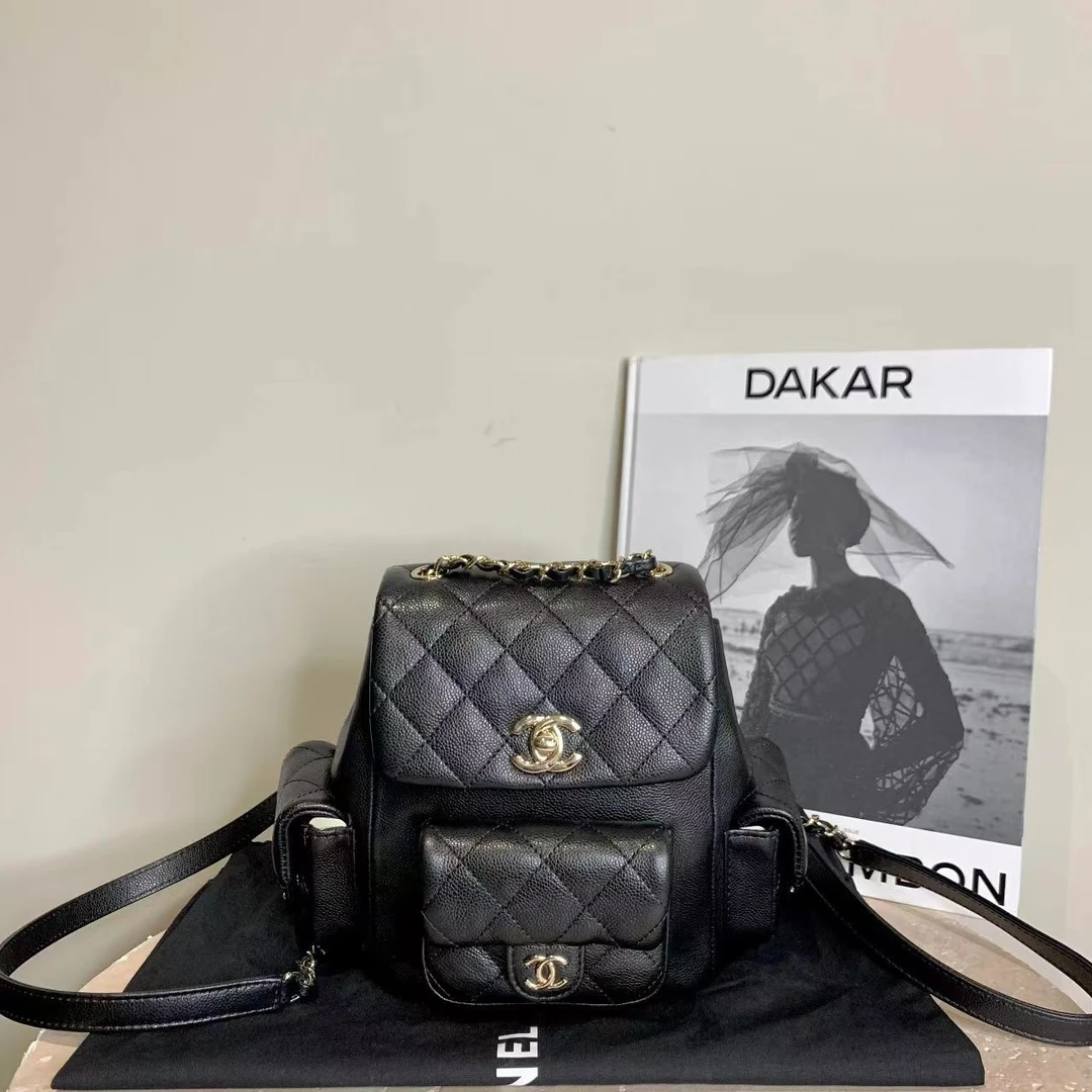 99新 Chanel/香奈儿 壹臻中古/ 23k黑金cargo双肩包 43531472