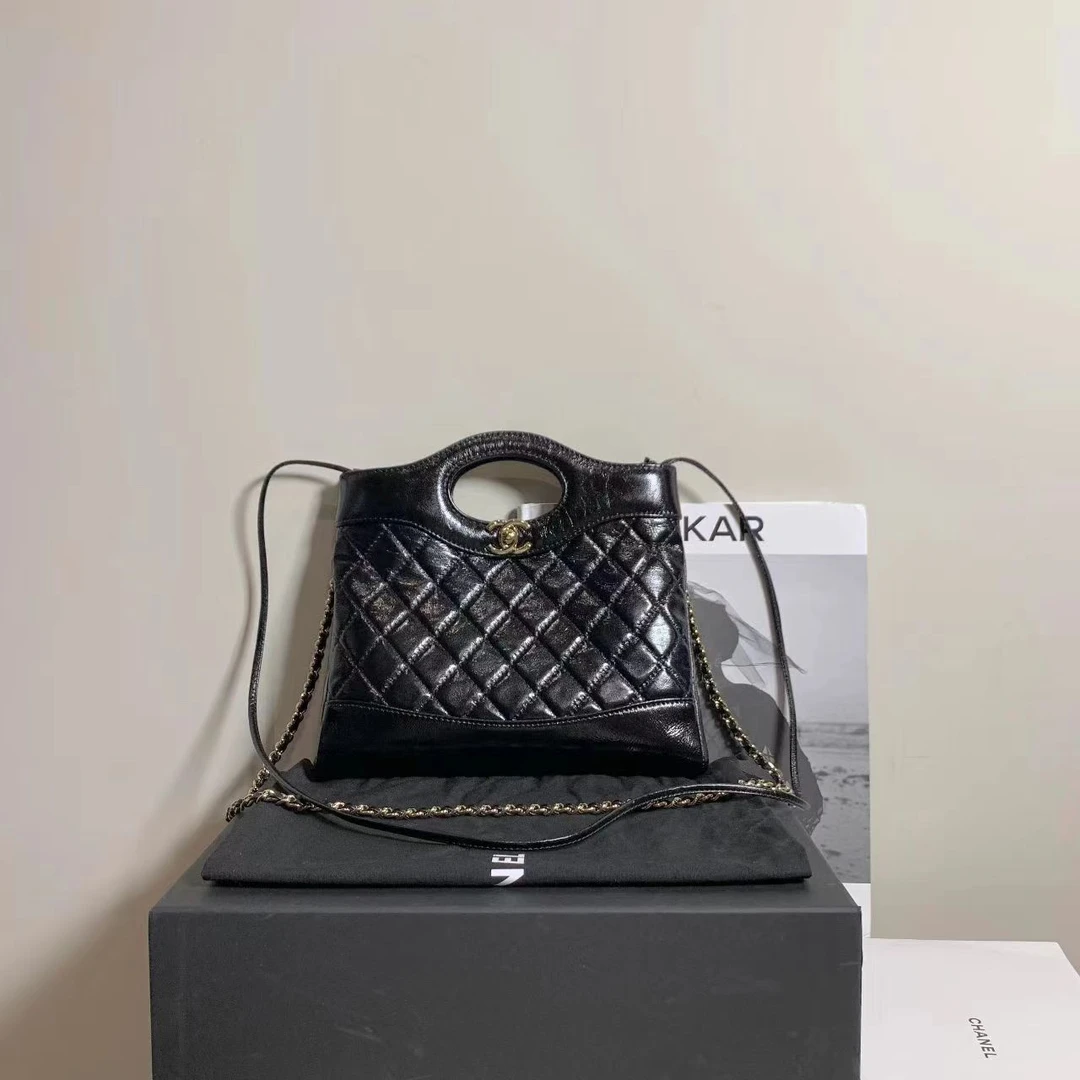 99新 Chanel/香奈儿 补差价链接24S黑金31bagmini单肩包 65502893