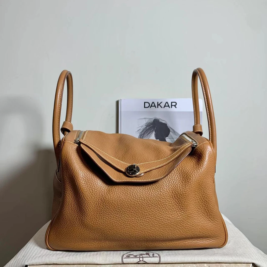 95新 Hermes/爱马仕 壹臻/95新 金棕银扣lindy34 t 刻 31840768