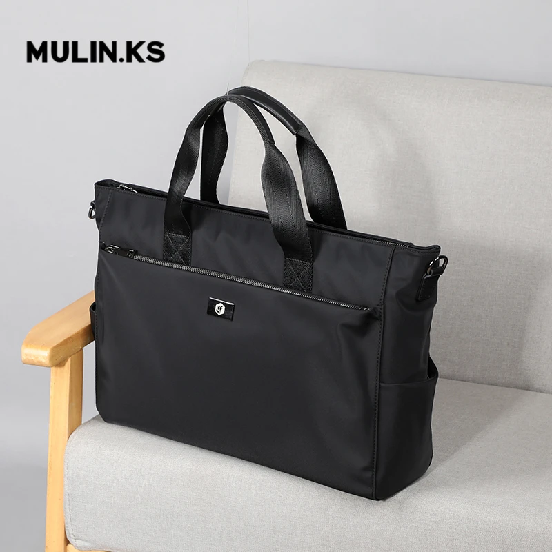 手提包男大容量帆布公文包文件袋通勤包 男士商务包牛津布男包新