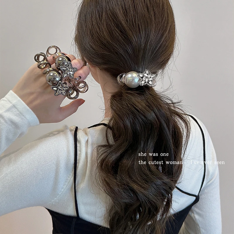 星星电话线发圈头绳女早秋新款扎头发绳高弹力耐用橡皮筋发圈皮套