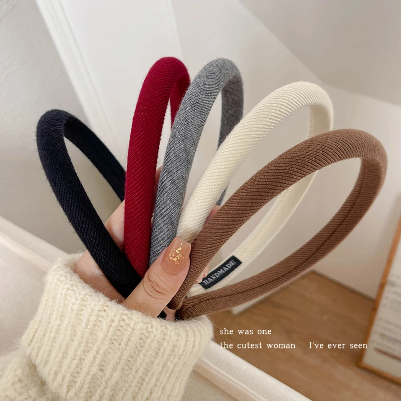 复古格纹发箍高颅顶头箍女洗脸压发卡百搭外出发捆新款高级感头饰