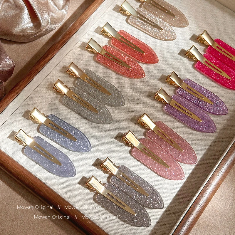 醋酸水滴无痕发夹女2025新款刘海夹鸭嘴小夹子侧边夹可爱发卡发饰