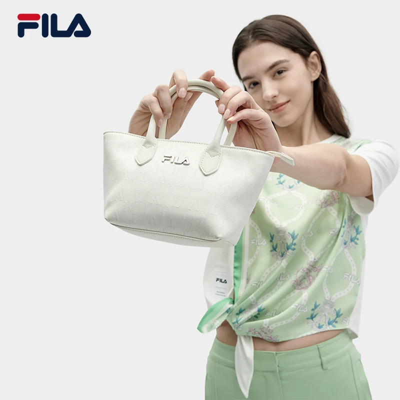 双11狂欢购Fila/斐乐【复古时尚休闲满印】女款包轻便百搭拎包挎包