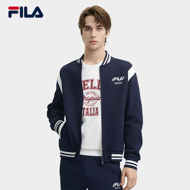 Fila/斐乐男装【学院休闲棒球服】春季潮流时尚百搭外套F11M449505F