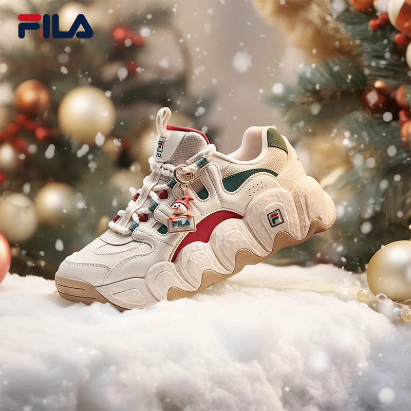 Fila/斐乐【圣诞限定】可颂面包鞋情侣冬新款厚底老爹鞋F12W412101F