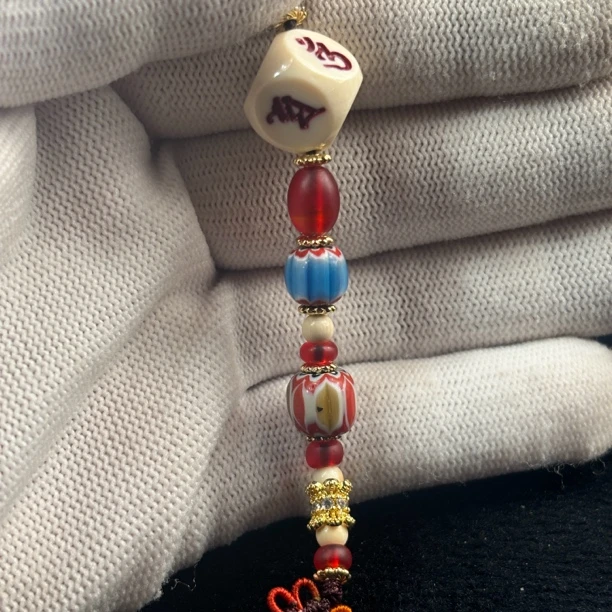 110b天然猛玛牙六字真言色子 支持复检