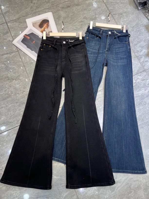 喇叭牛仔裤1900#（裤长103cm)