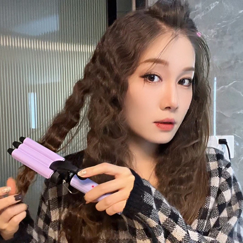 蛋卷头卷发棒短发13mm水波纹波浪蛋糕大卷神器懒人羊毛卷发器夹板