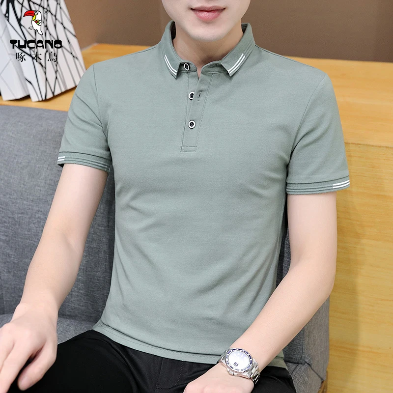 TUCANO/啄木鳥夏季棉质短袖polo衫男士商务休闲翻领半袖打底衫潮