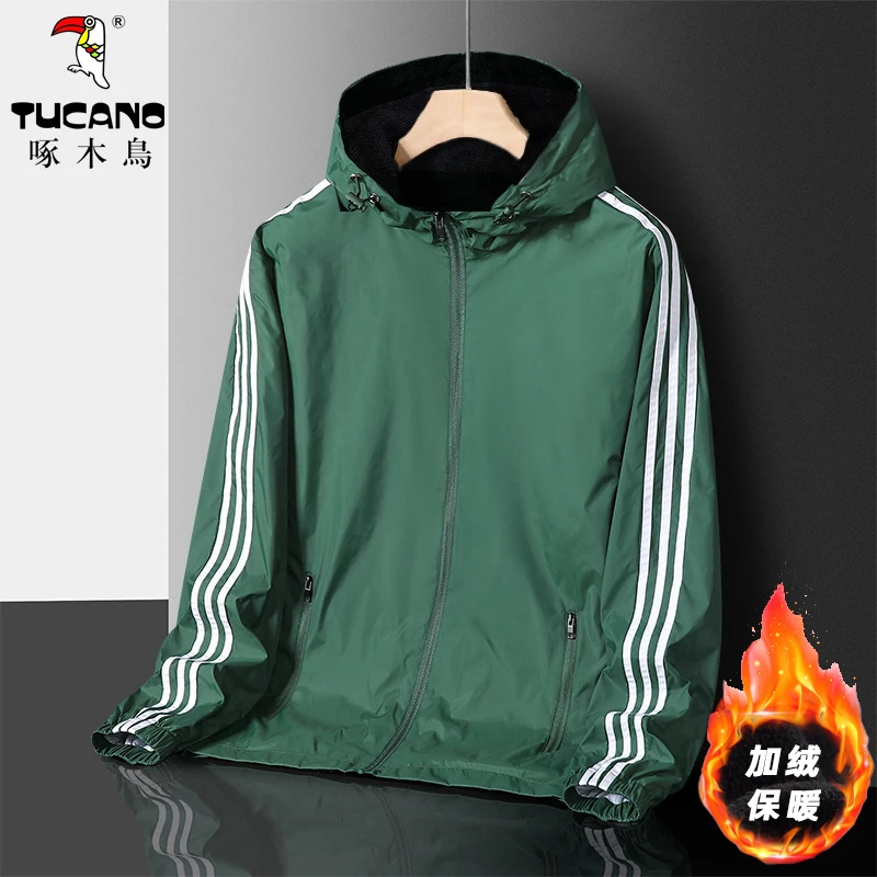 TUCANO/啄木鳥秋冬季连帽加绒夹克外套男士春秋薄款情侣款女上衣3