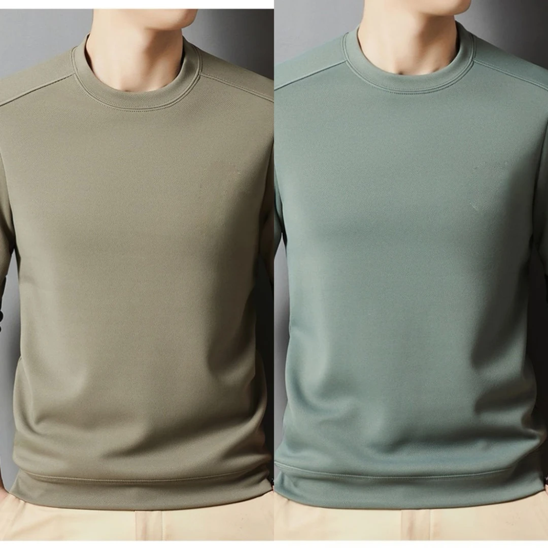 两件！两件加绒圆领显瘦时尚百搭卫衣男士商务休闲套头上衣SY1288