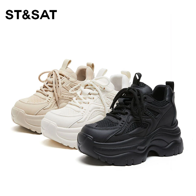 St&Sat/星期六【8cm增高】厚底内增高老爹鞋运动休闲女鞋百搭时尚