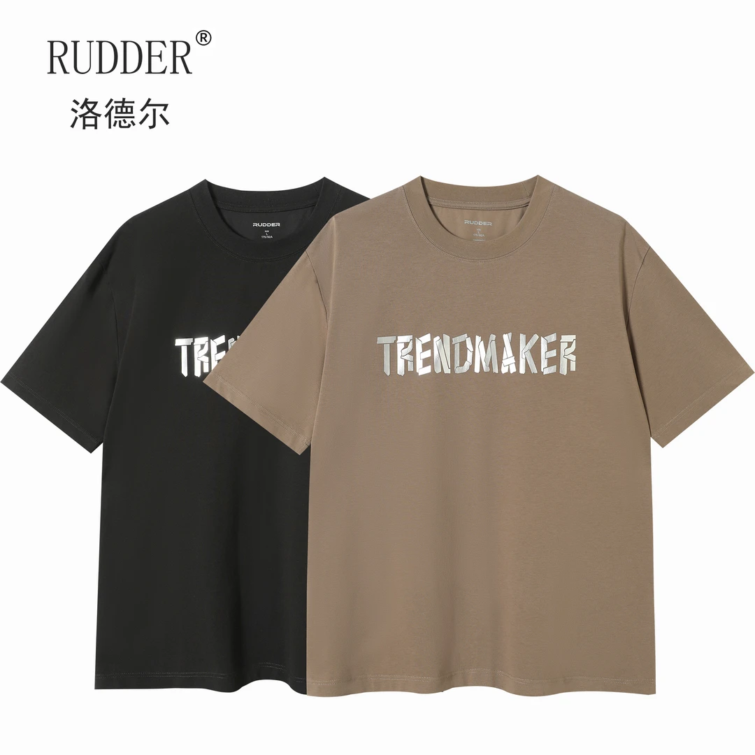 Rudder/洛德尔230g【常规版型】 sorona凉感短袖T恤pvc字母烫标