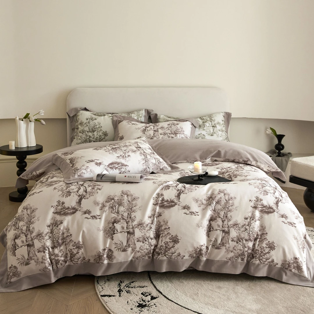 澳棉数码印花时尚床上用品床品家纺磨毛四件套