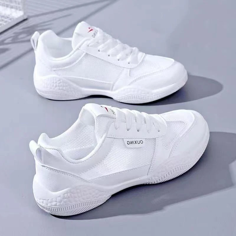 2024夏季网面小白鞋女四季休闲百搭板鞋软底舒适运动跑步鞋女