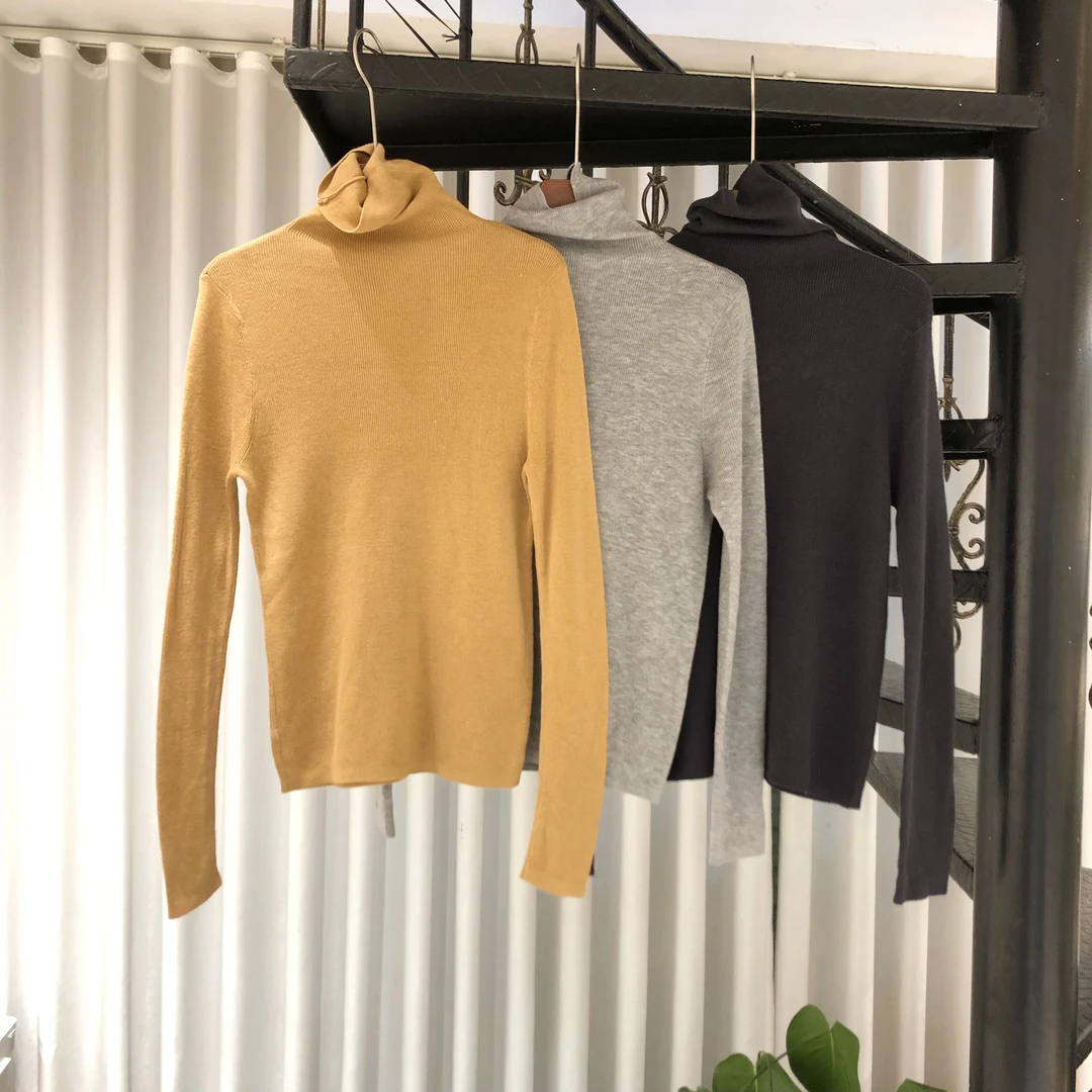 高领羊毛衫毛衣长袖针织百搭