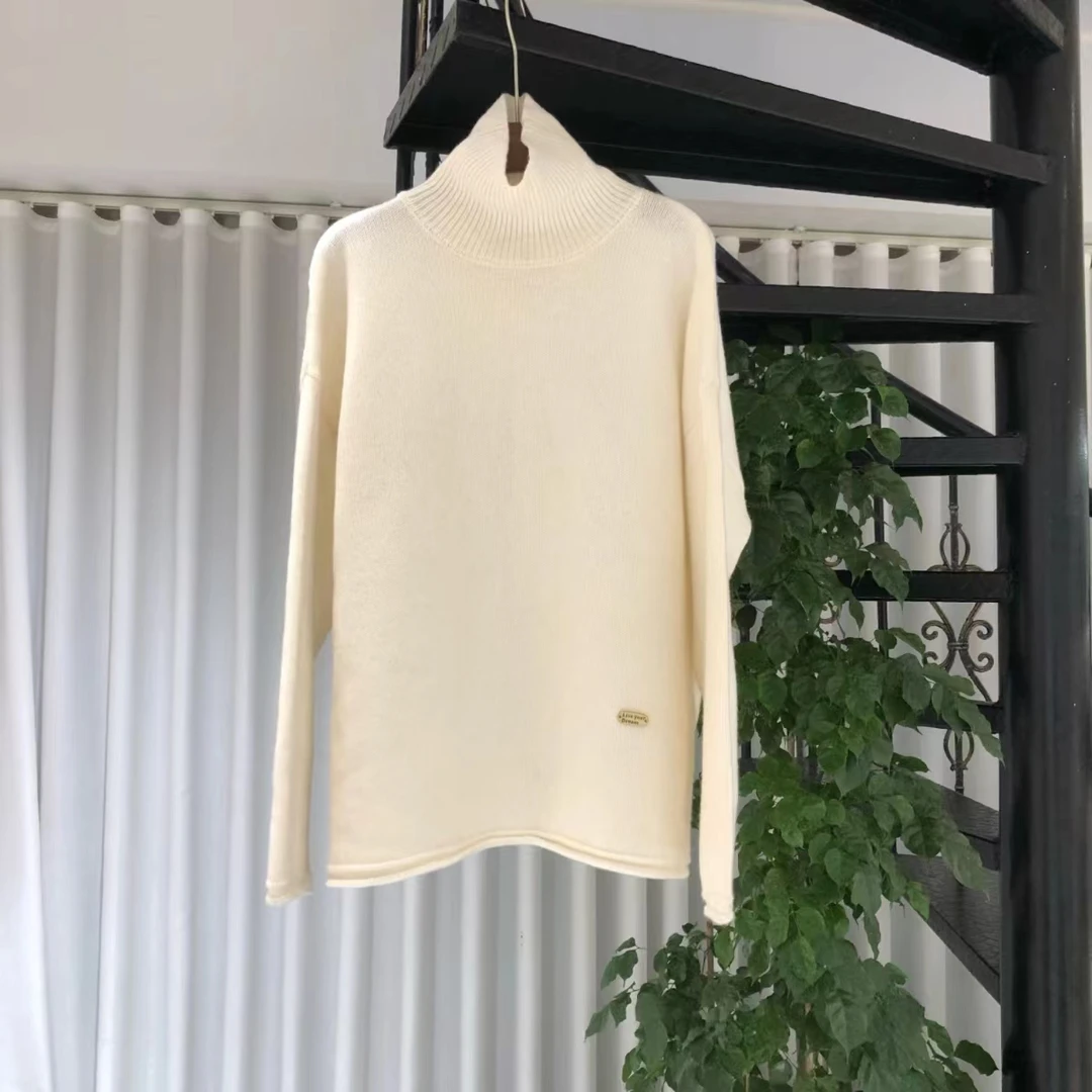 净色高领羊毛衫纯色女士百搭