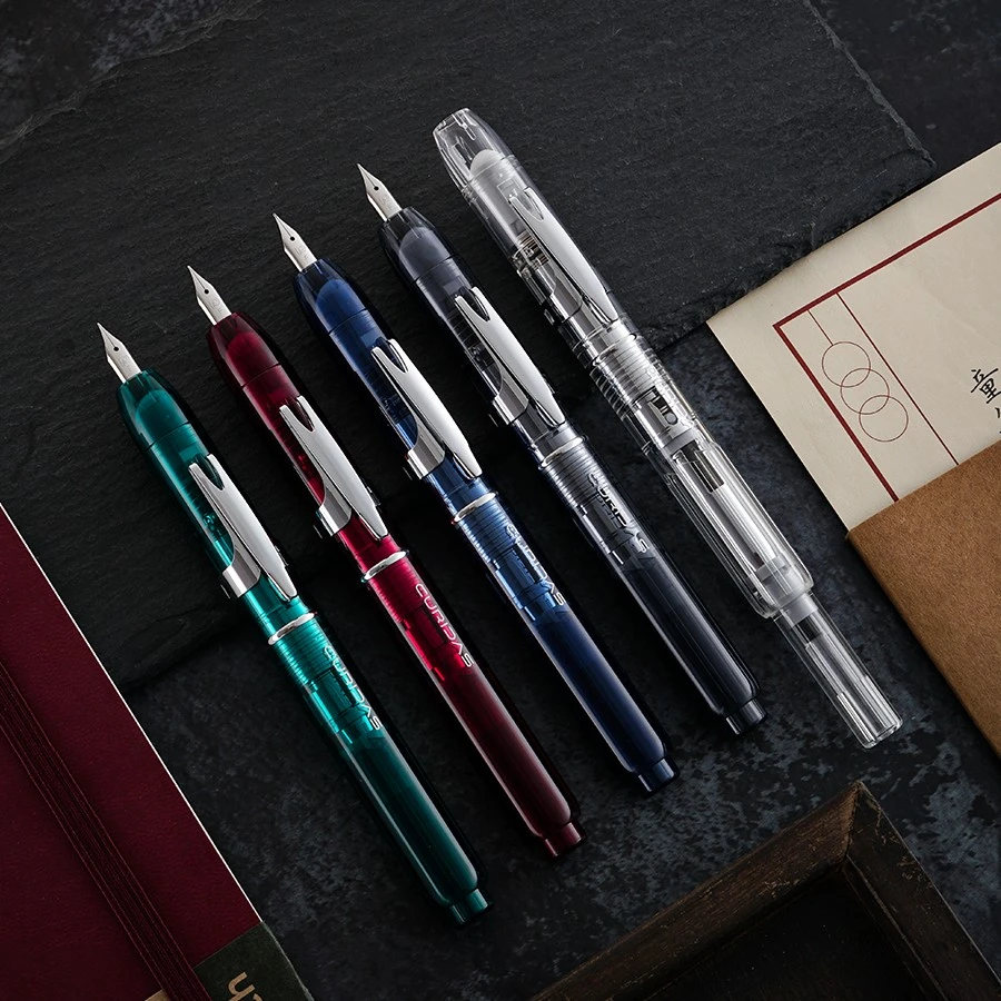 PLATINUM/白金透明按动钢笔礼盒套装练字送礼商务签字笔