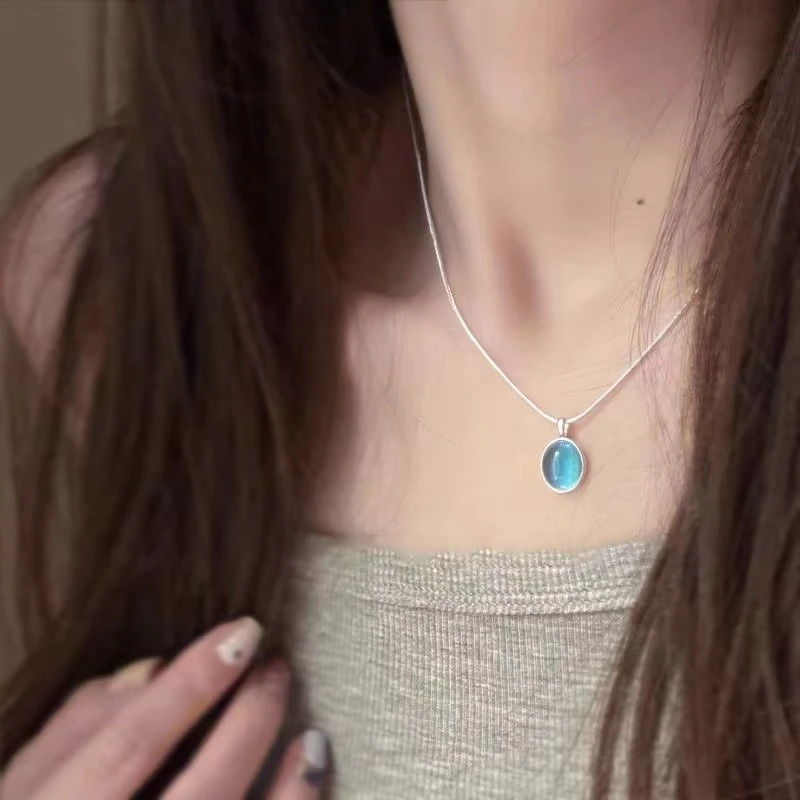 合金项链 海蓝之眼高雅气质项链