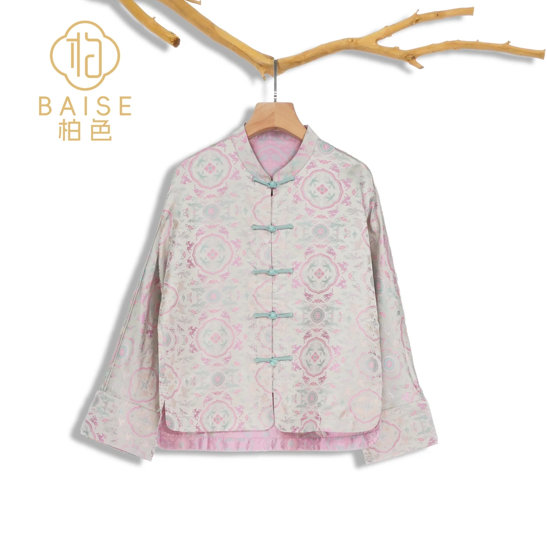 中式开衫盘扣复古长袖秋季女装宽松开衫上衣1036