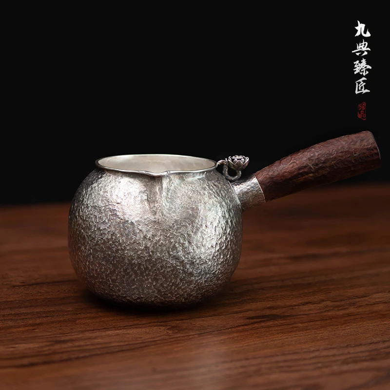 九典臻匠足银999手工一张打侧把茶海多功能分茶器烧水壶煮茶器