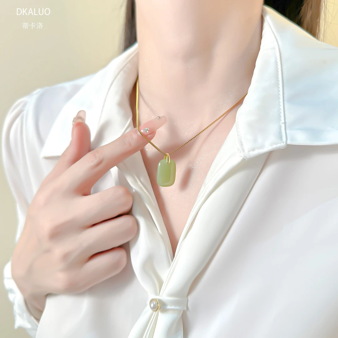 钛钢项链 【平安无事牌】040不掉色时尚项链女款小众精致高档项链