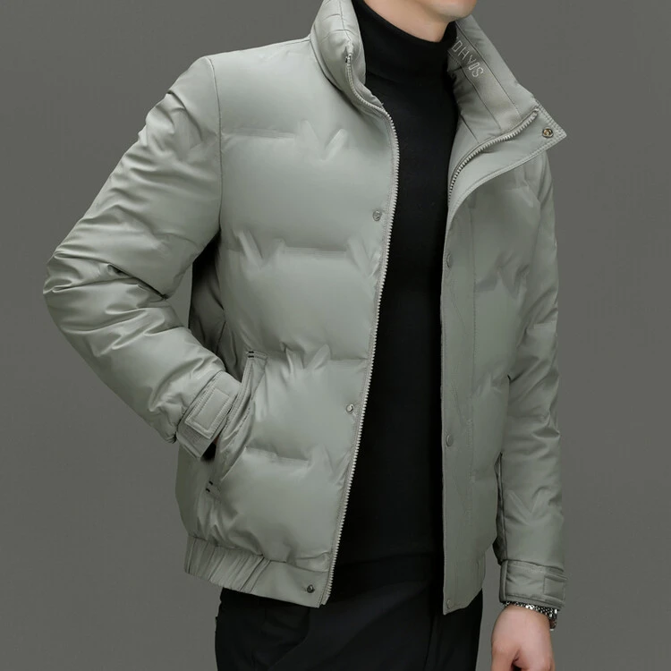 波司登羽绒服冬季新款鸭绒保暖防寒服男士时尚休闲纯色立领外套