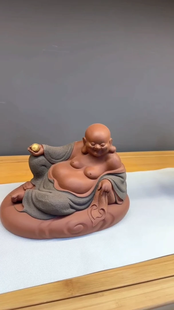 【闪购商品】紫砂茶宠弥勒佛。，