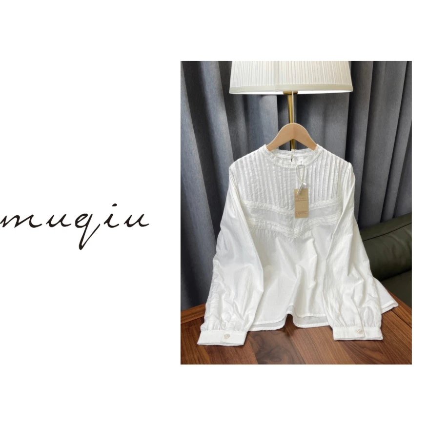 【清仓】青慕知湫 【立秋】 ~ 砂洗皱纹布纯棉重工套头衬衫