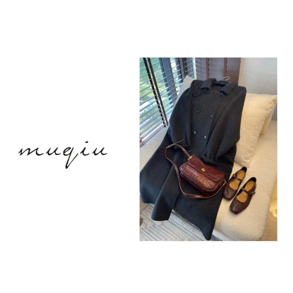 青慕知湫～100%羊毛双排扣外套