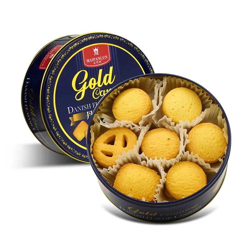 麦梵伦丹麦式曲奇饼干铁罐200g休闲零食罐装曲奇【到手2罐】