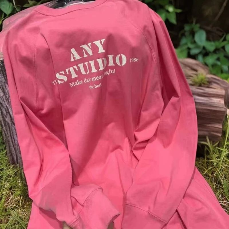 【H.X蕾姐】欧货可爱彩色字母慵懒大版宽松长T恤